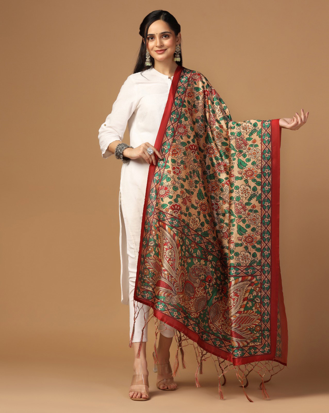 James 3 Assam Silk Printed dupatta Collection