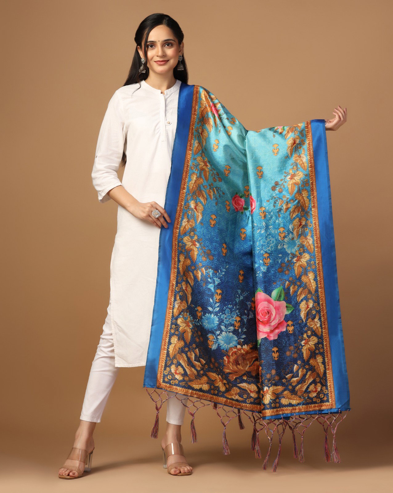 James 3 Assam Silk Printed dupatta Collection