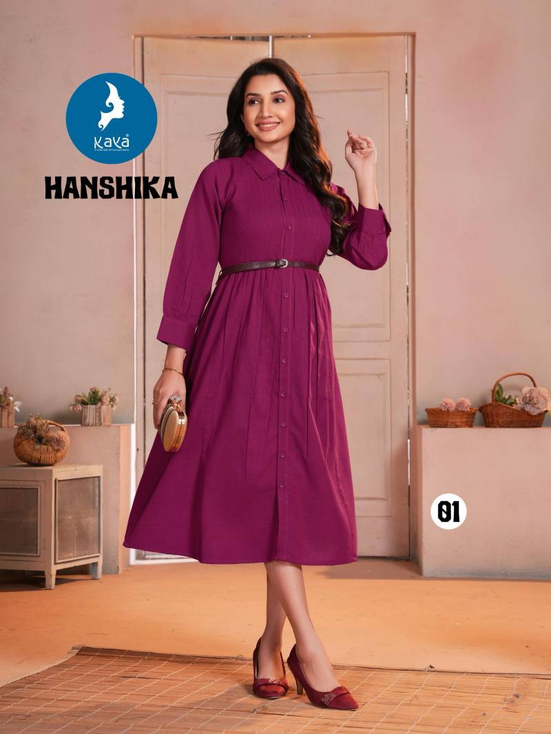 Kaya Hanshika Cotton Flex Fancy Kurti Collection
