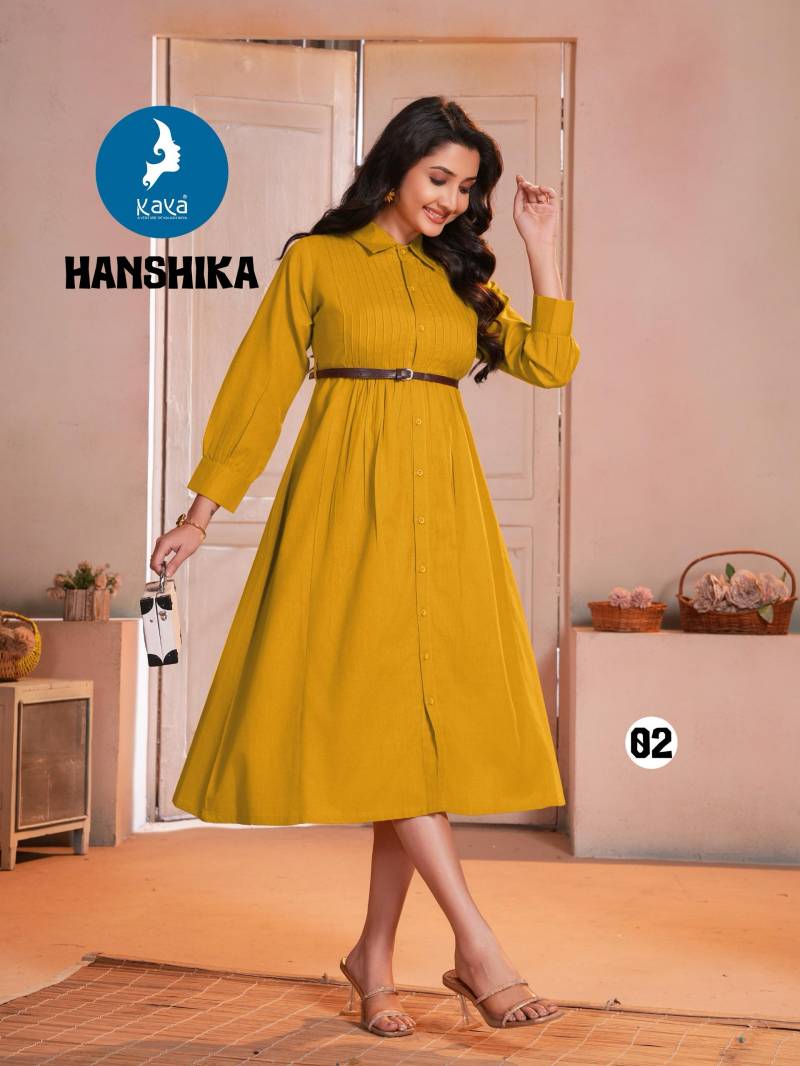 Kaya Hanshika Cotton Flex Fancy Kurti Collection