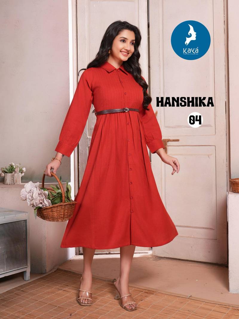 Kaya Hanshika Cotton Flex Fancy Kurti Collection