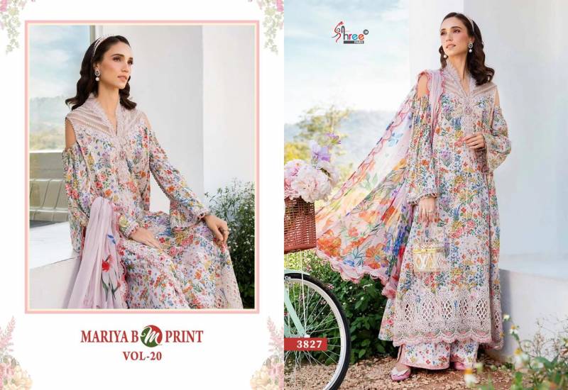Shree Mariya B M Print Vol 20 Cotton Dupatta Salwar Kameez Collection