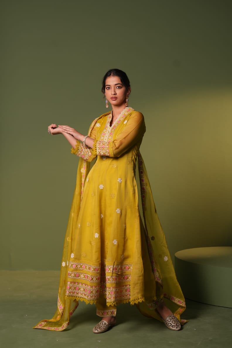Tanyaa P 181 Organza With Lakhnavi Work Readymade Collection