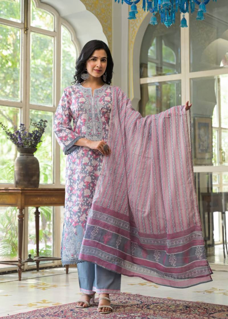 Tanyaa P 184 Cotton With Thread Work Readymade Collection