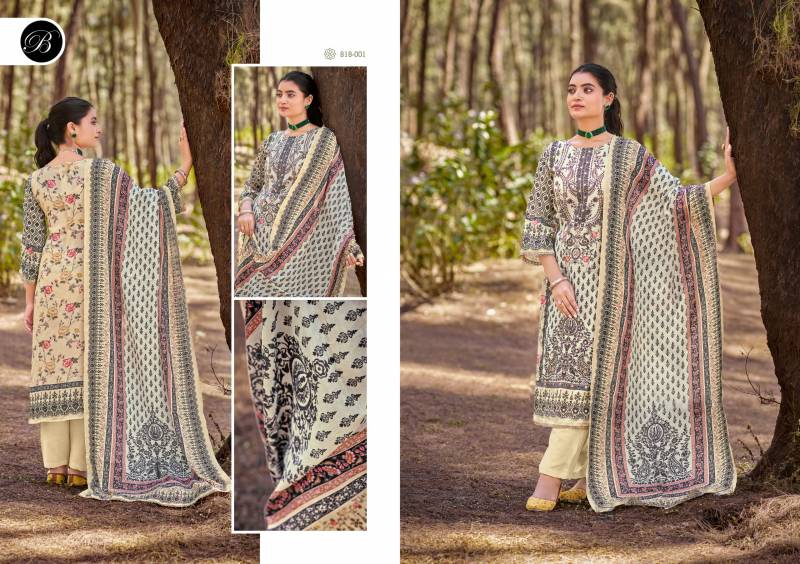 Belliza Kanika 818 Series Viscose Maslin Digital Dress Material Collection