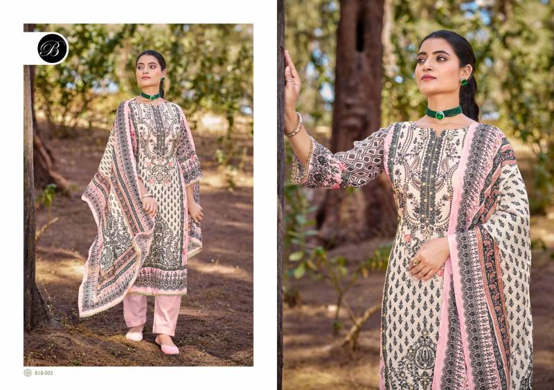 Belliza Kanika 818 Series Viscose Maslin Digital Dress Material Collection