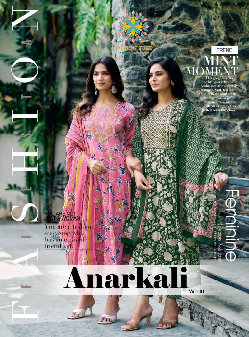 Anarkali Vol 1 By Passion Tree Cotton Printed Ready Made Collection