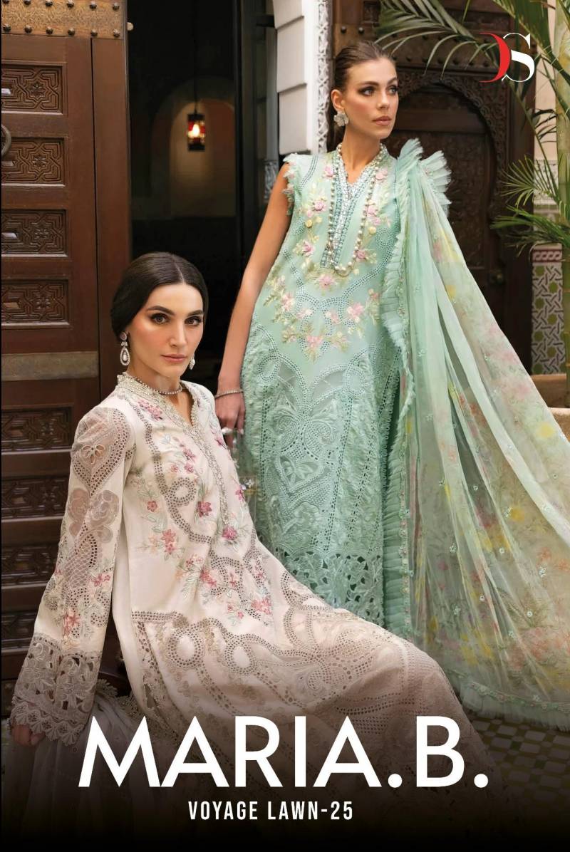 Deepsy Maria B Voyage Lawn 25 Cotton Dupatta Pakistani Suit