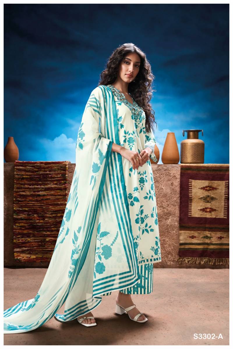 Ganga Mariska Cotton Printed Embroidered Salwar Suit Collection