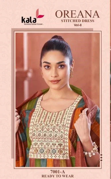 Kala Oreana Vol 8 Readymade Cotton Printed Kurti Sets Collection