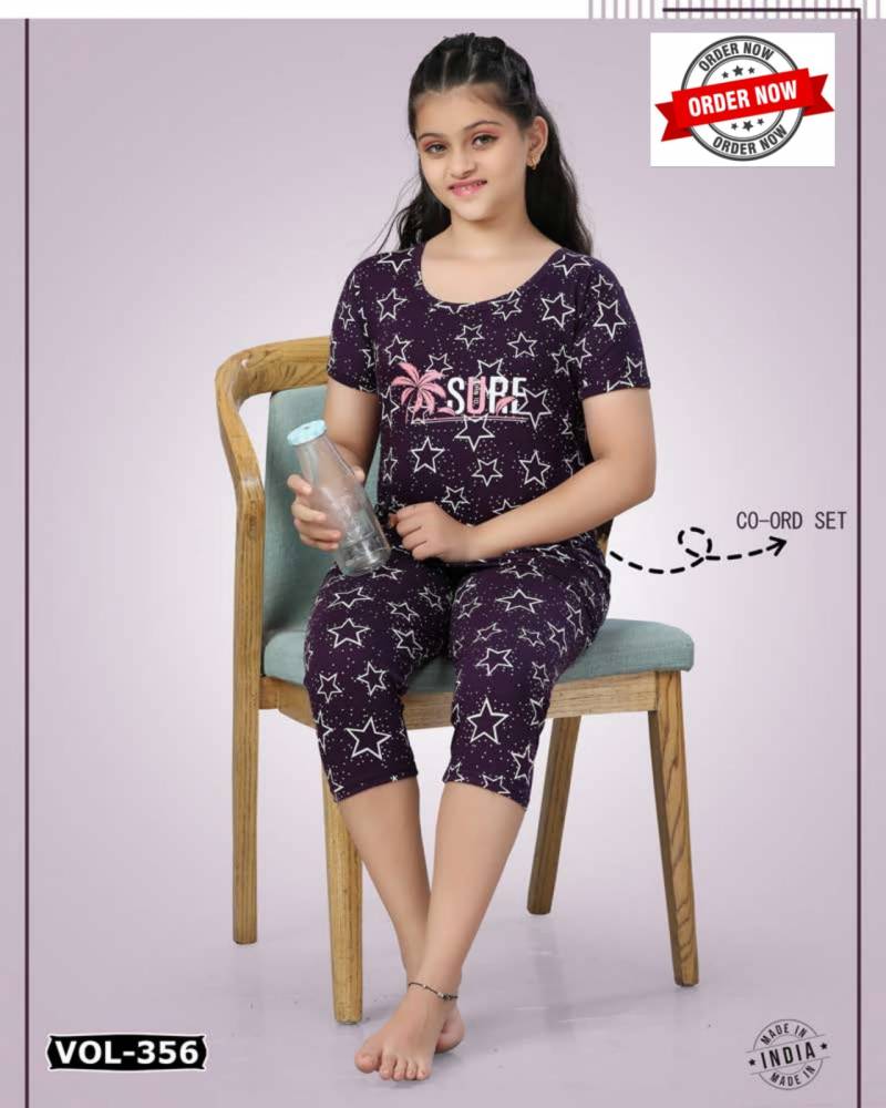 Summer Special Kids Capri Vol Dn 356 Ns Cotton Night Suits Collection