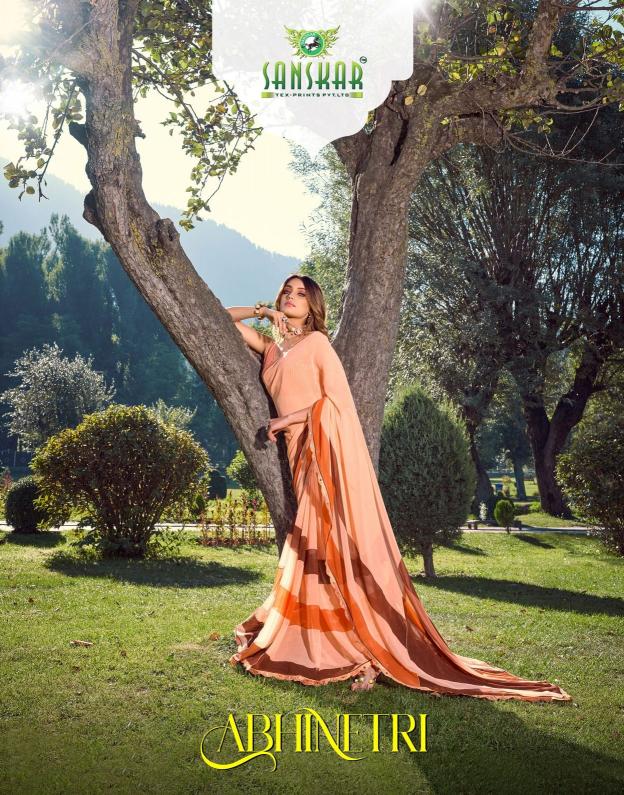 Sanskar Abhinetri Bember Georgette Saree Collection