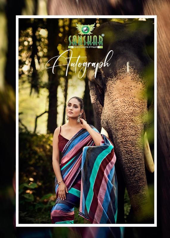 Sanskar Autograph Bember Georgette Fancy Saree Collection