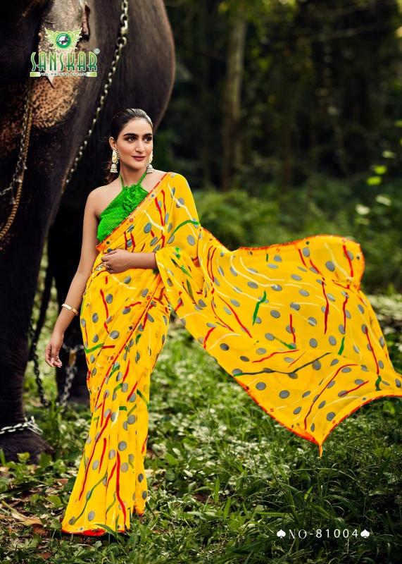 Sanskar Autograph Bember Georgette Fancy Saree Collection