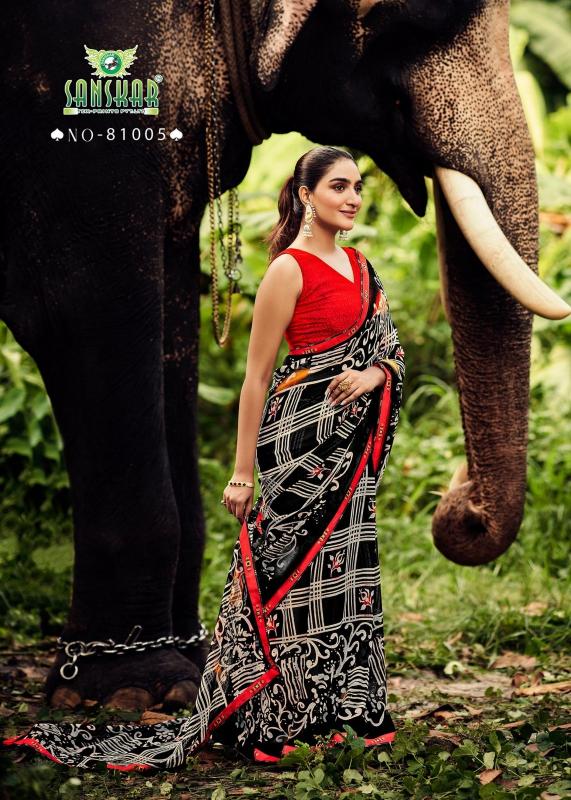Sanskar Autograph Bember Georgette Fancy Saree Collection