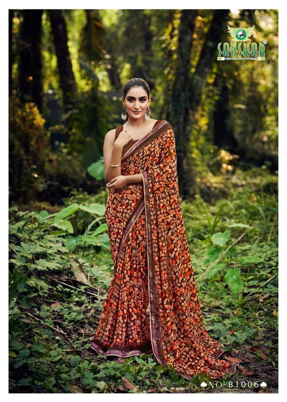 Sanskar Autograph Bember Georgette Fancy Saree Collection