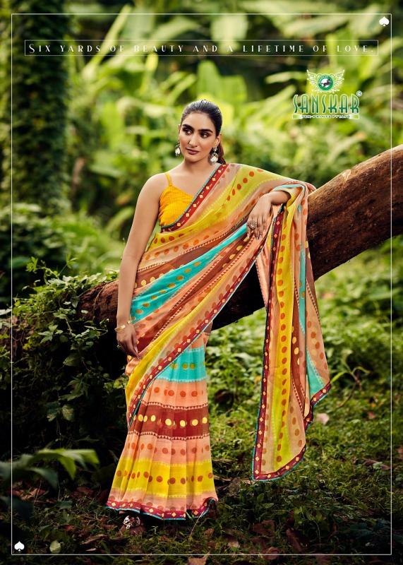 Sanskar Autograph Bember Georgette Fancy Saree Collection