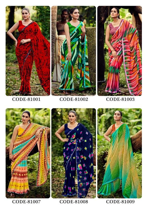 Sanskar Autograph Bember Georgette Fancy Saree Collection