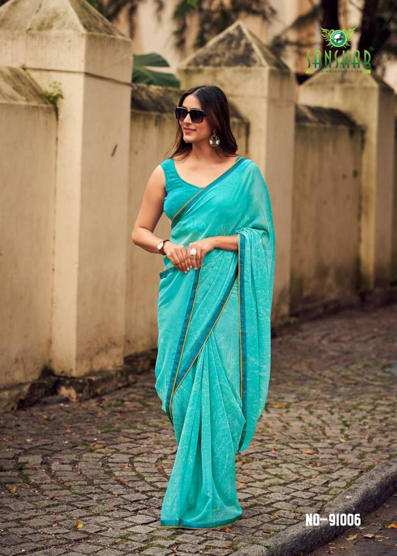 Sanskar Yashoda Georgette Digital Printed Saree Collection