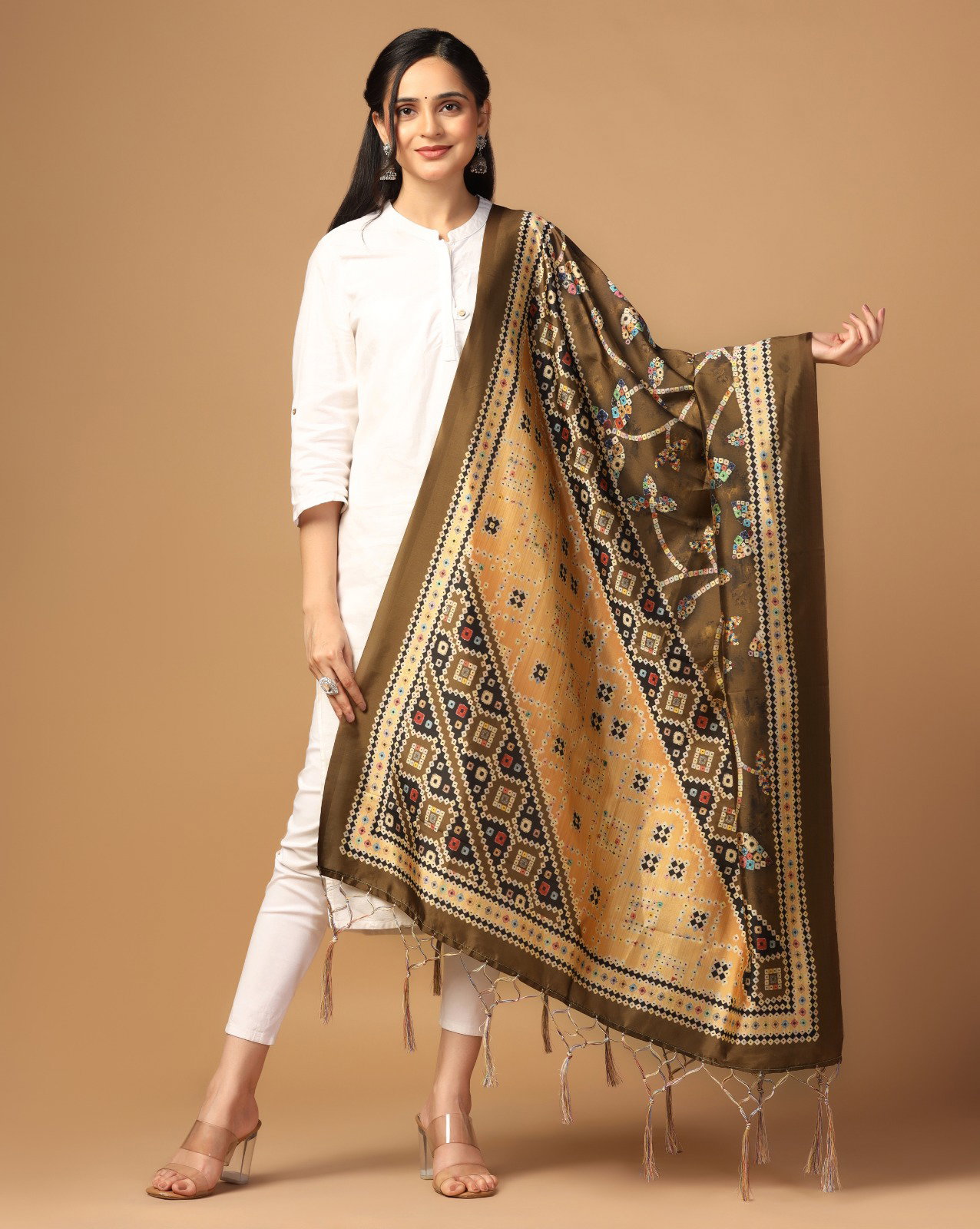 James 4 Assam Silk Printed Dupatta Collection