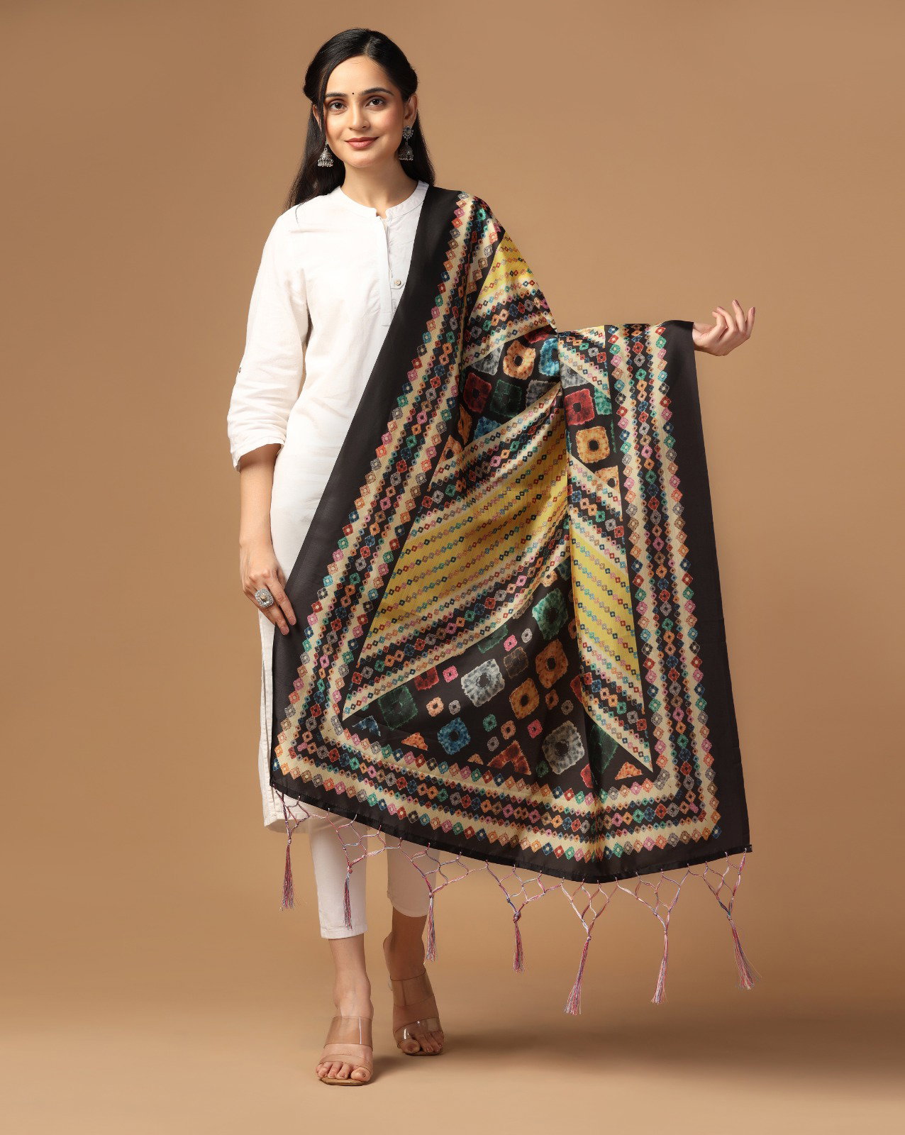 James 4 Assam Silk Printed Dupatta Collection