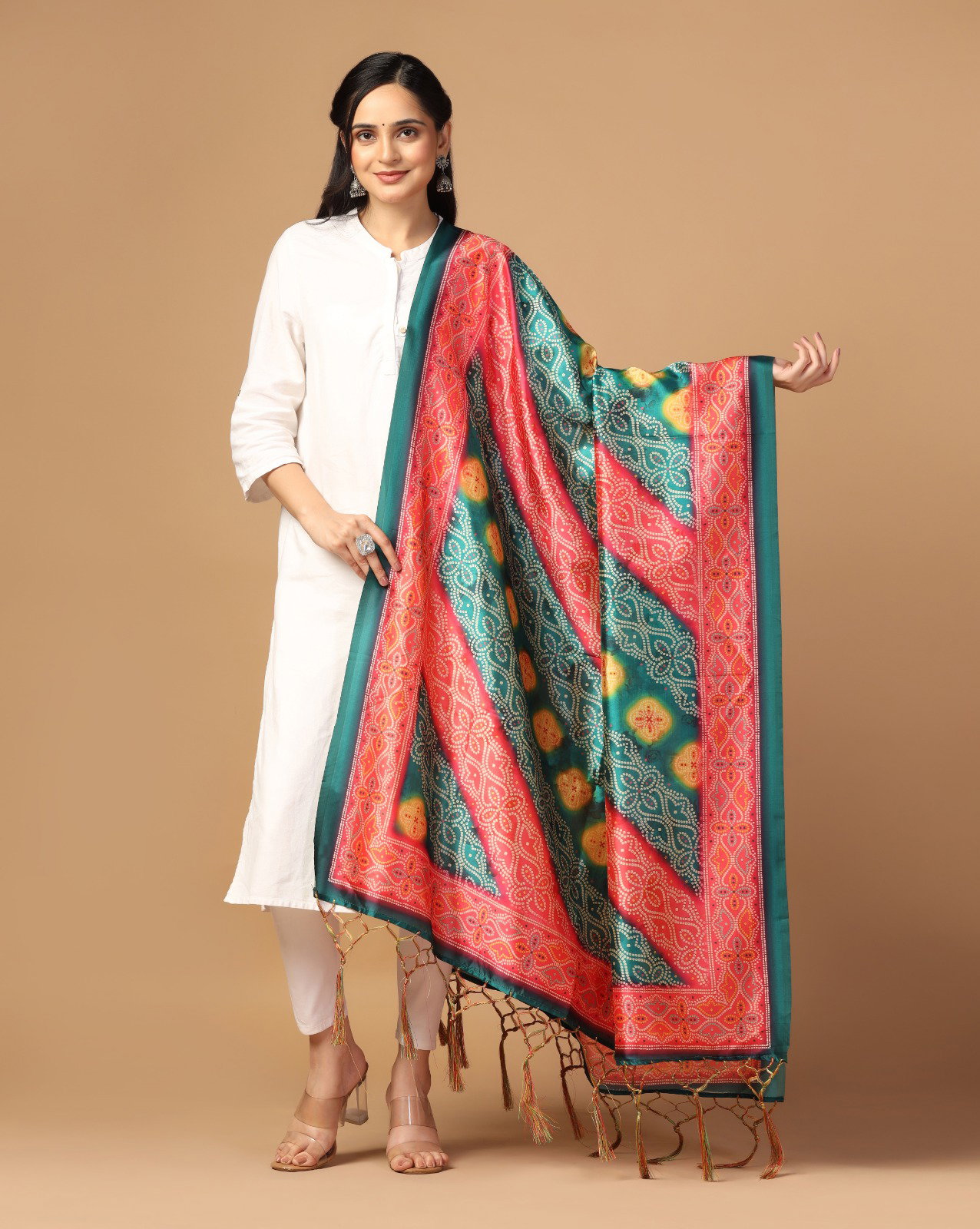 James 4 Assam Silk Printed Dupatta Collection