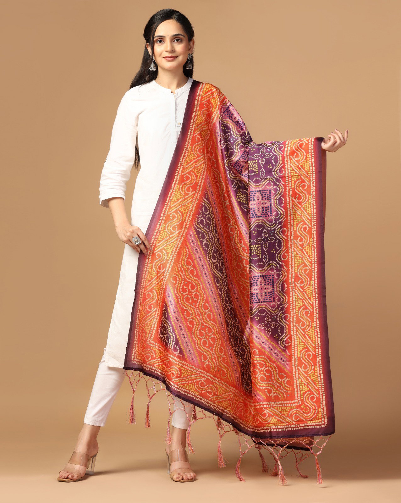 James 4 Assam Silk Printed Dupatta Collection