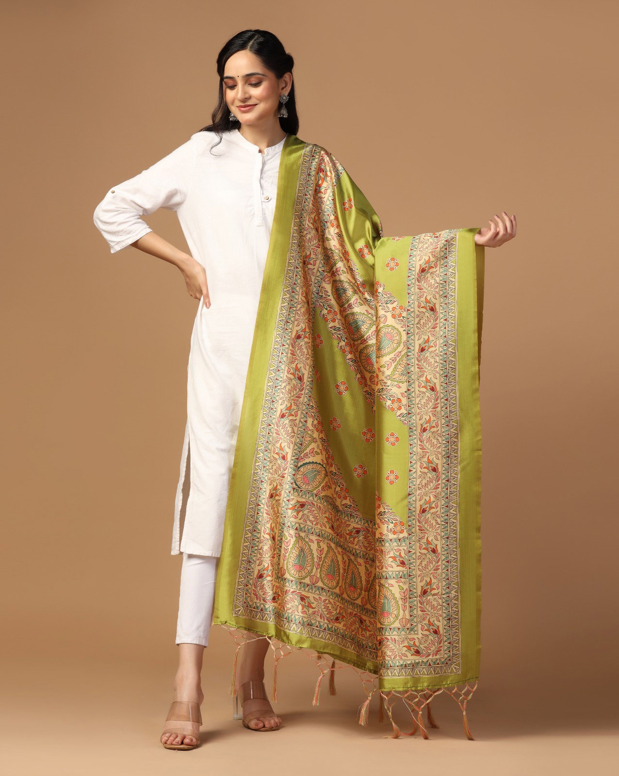 James 4 Assam Silk Printed Dupatta Collection