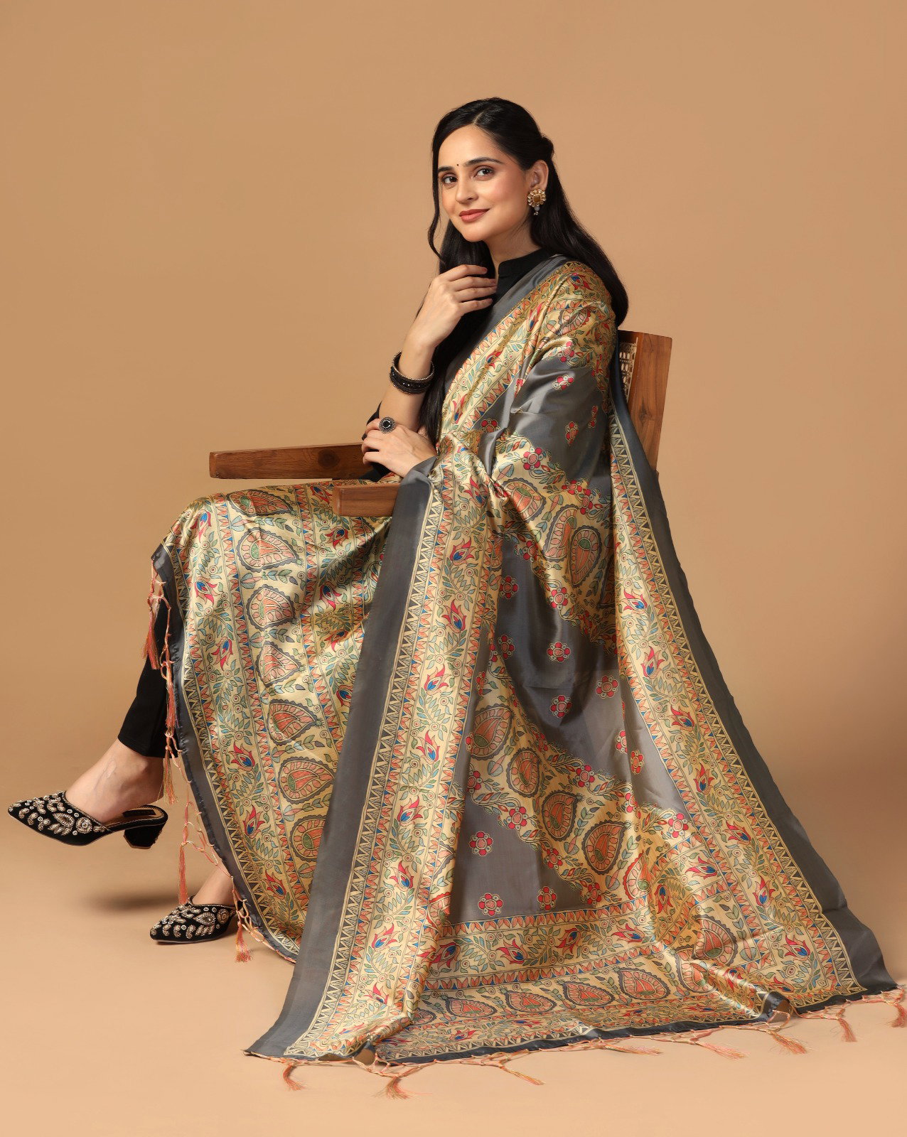 James 4 Assam Silk Printed Dupatta Collection