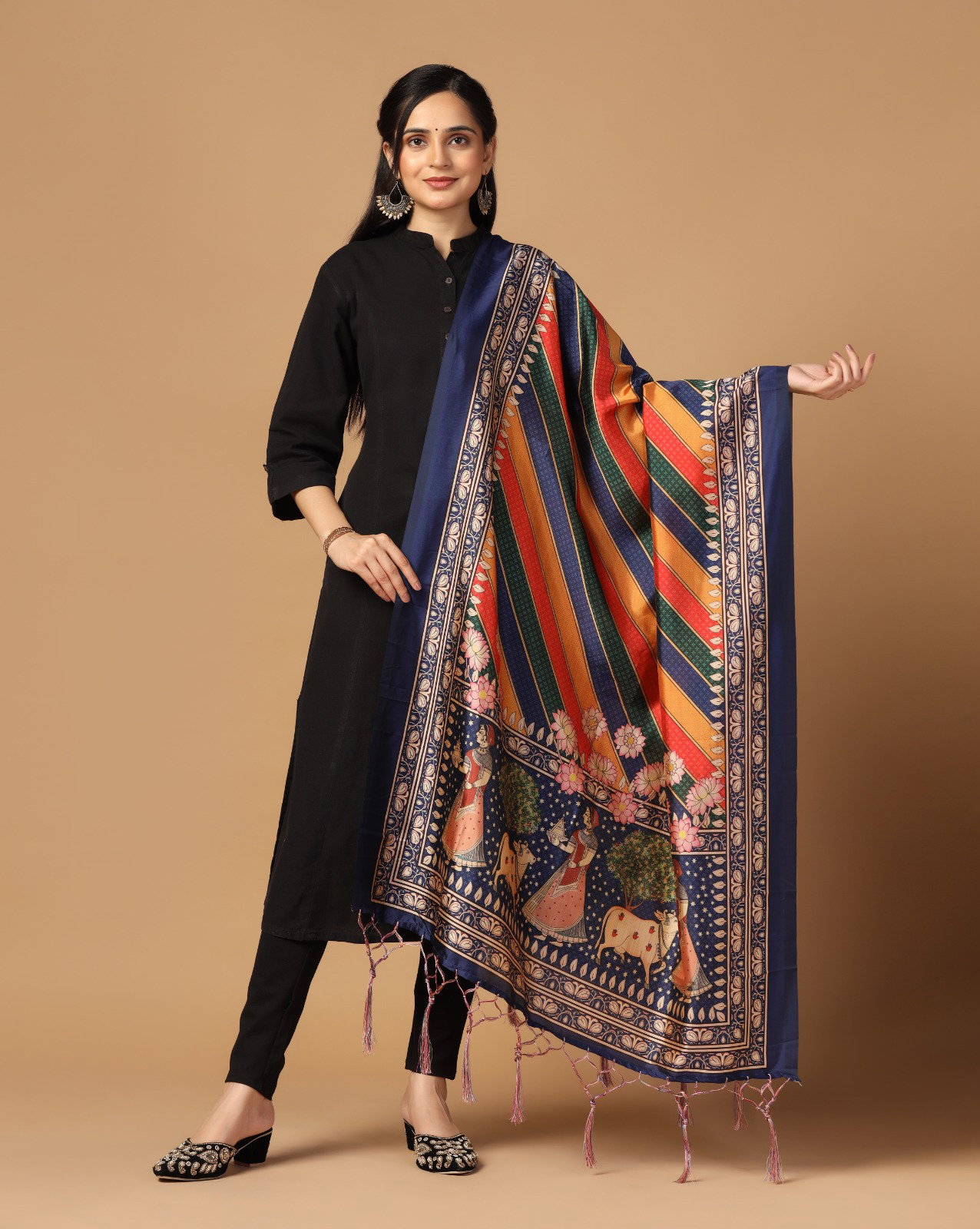 James 4 Assam Silk Printed Dupatta Collection