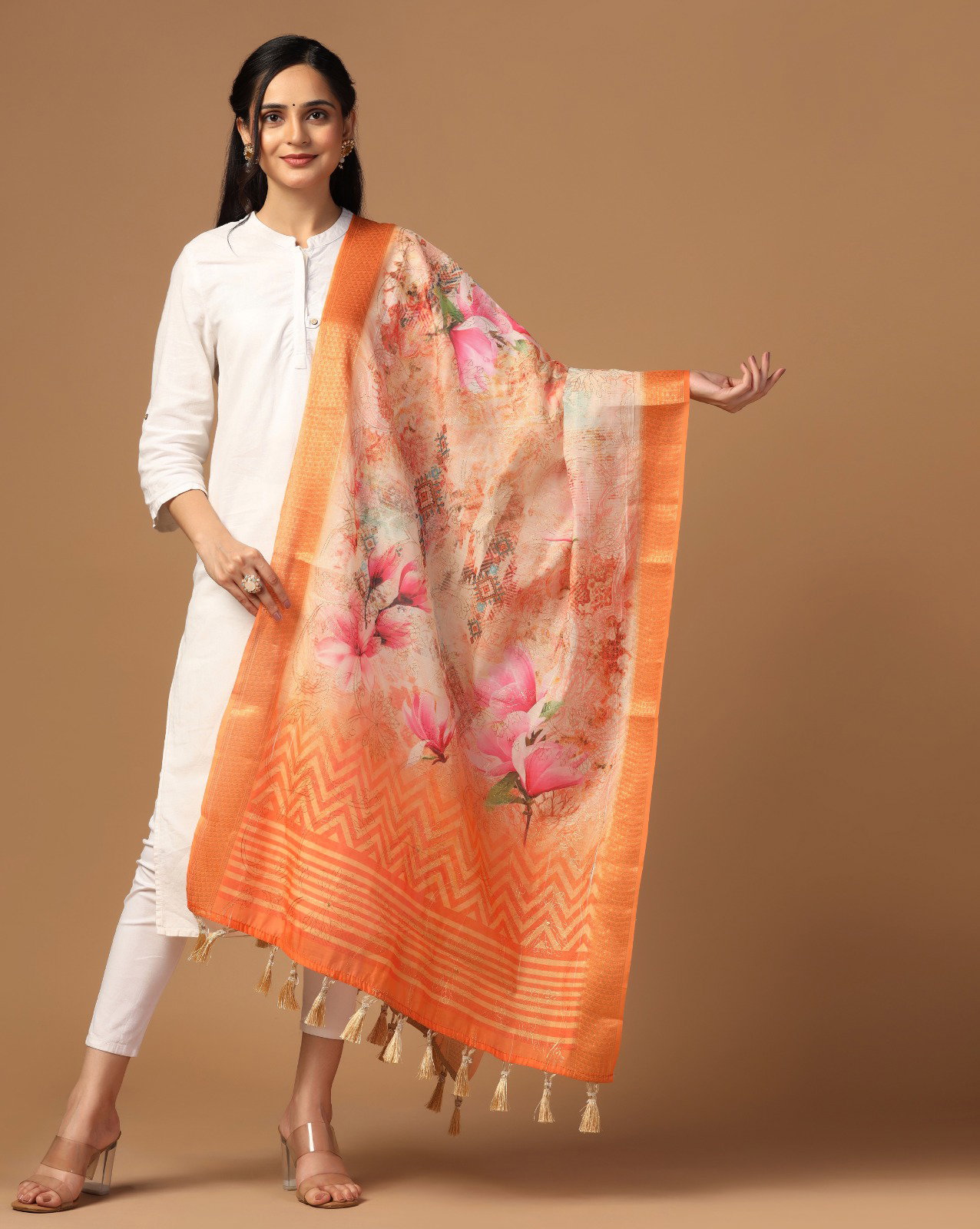 James 5 Chanderi Embroidery Dupatta Collection