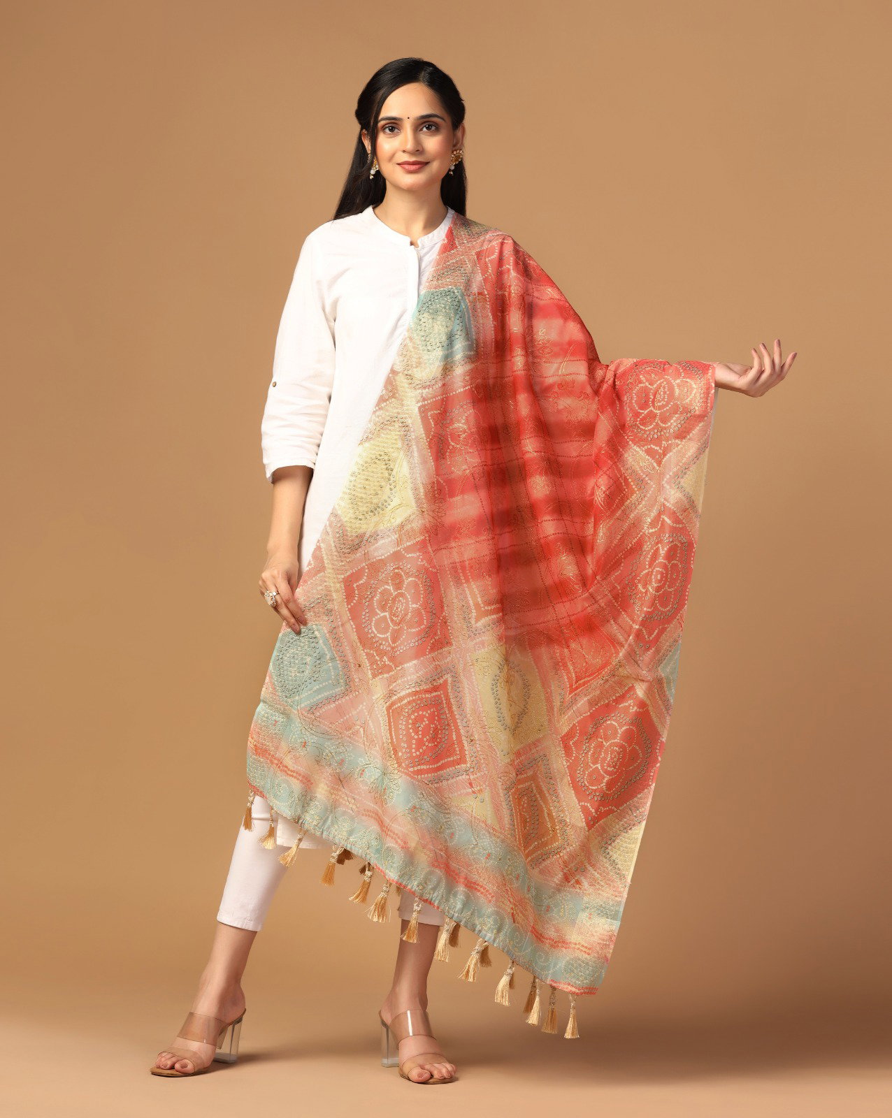 James 5 Chanderi Embroidery Dupatta Collection