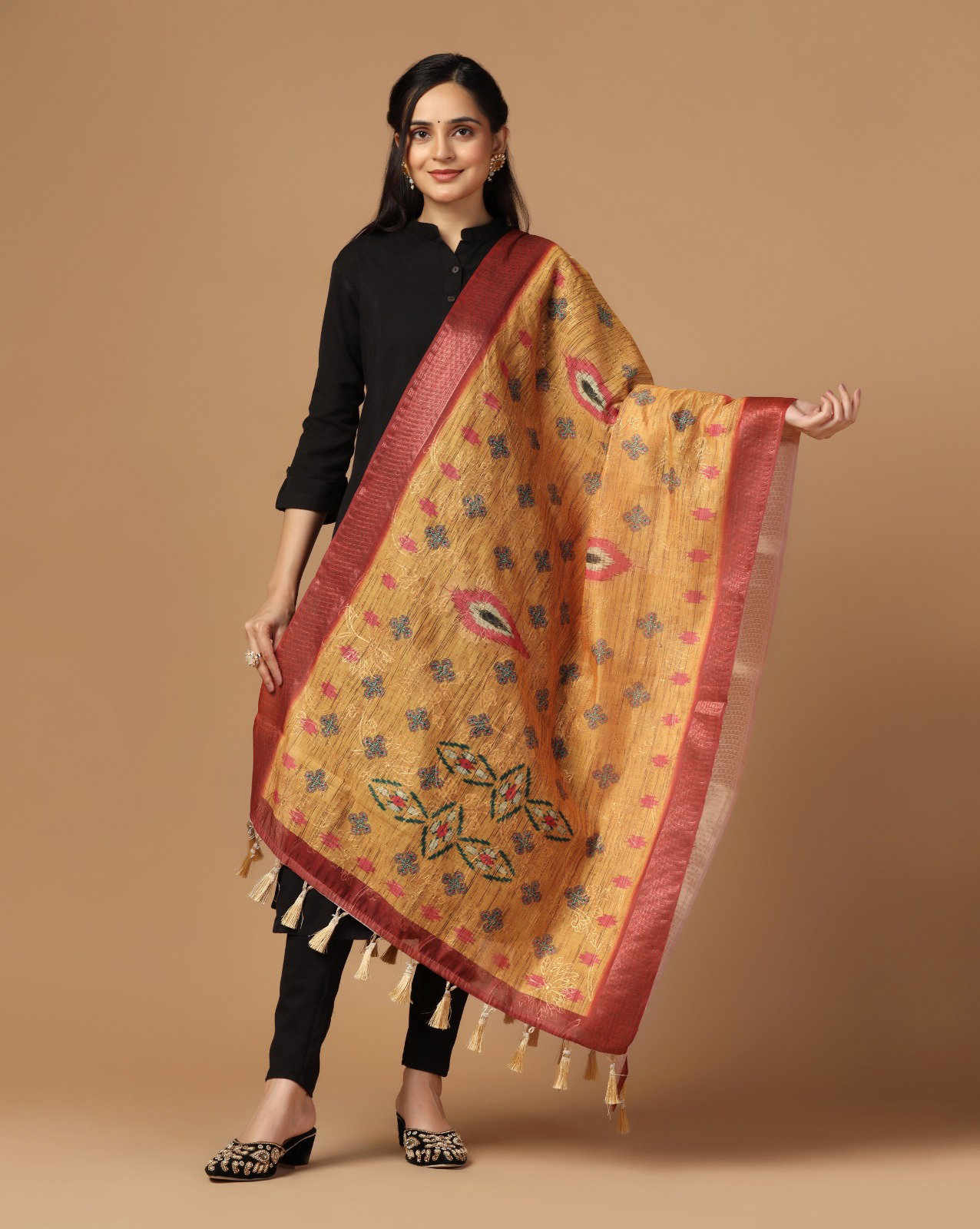 James 5 Chanderi Embroidery Dupatta Collection