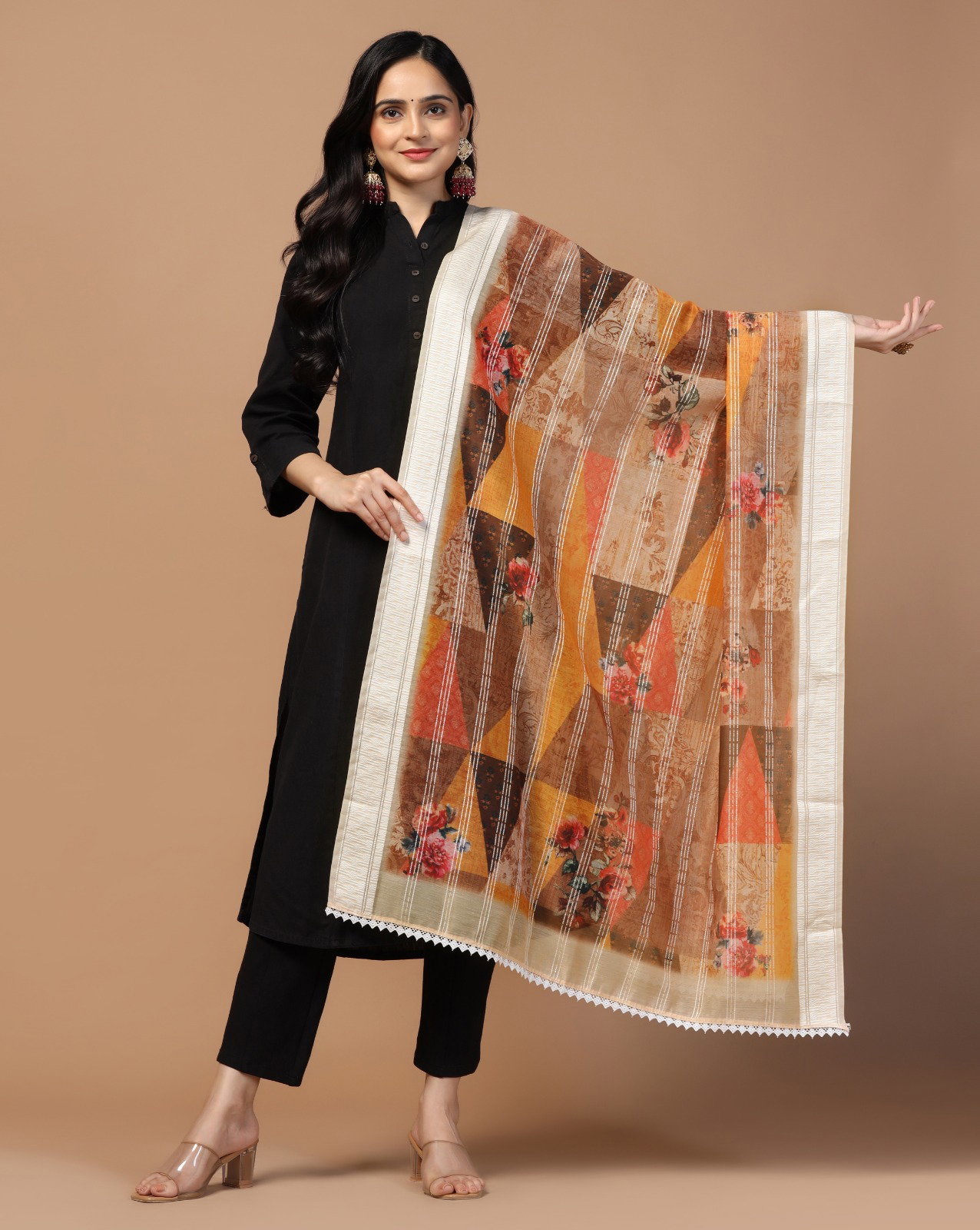  James 6 Chanderi Loom Crochet Dupatta Collection