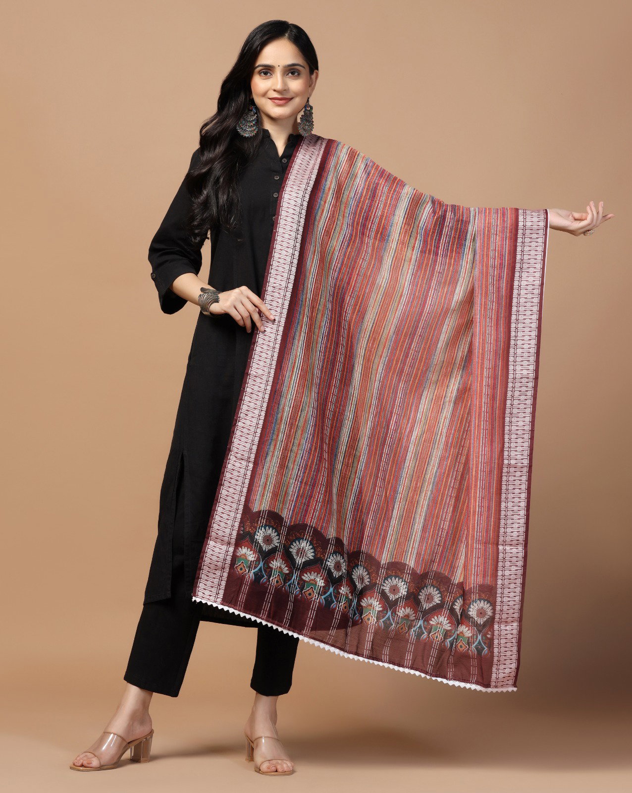  James 6 Chanderi Loom Crochet Dupatta Collection