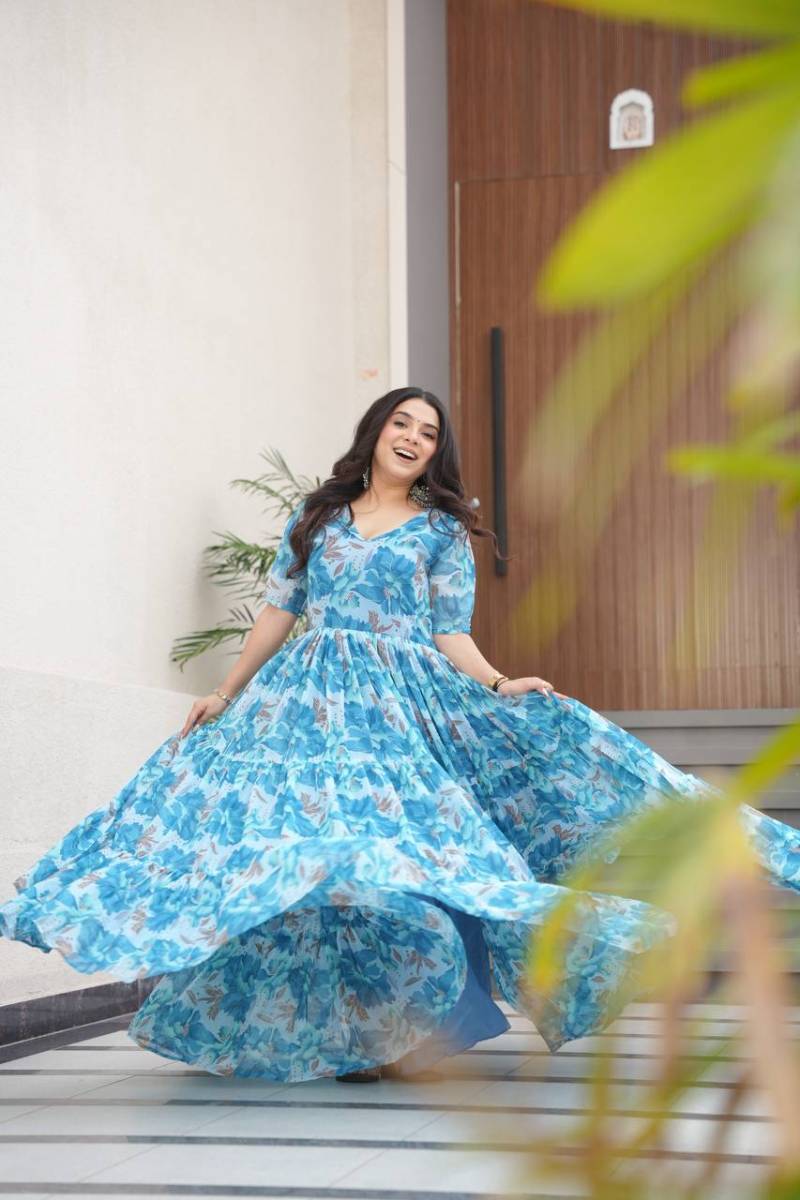Luna Vol 37 Faux Georgette Party Wear Gowns Collection