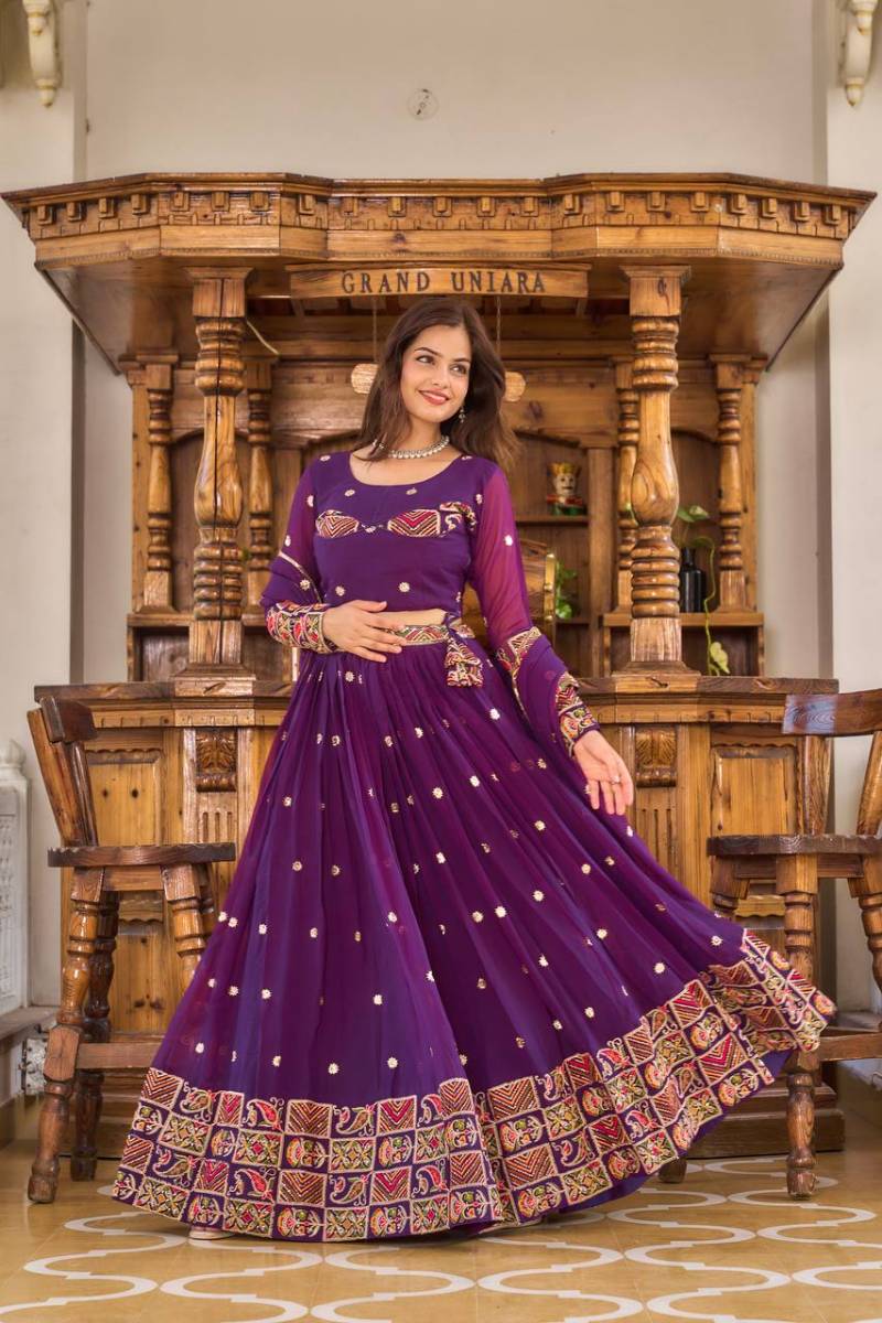 Sn 2296 97 Beautiful Faux Georgette Designer Lehenga Choli Collection