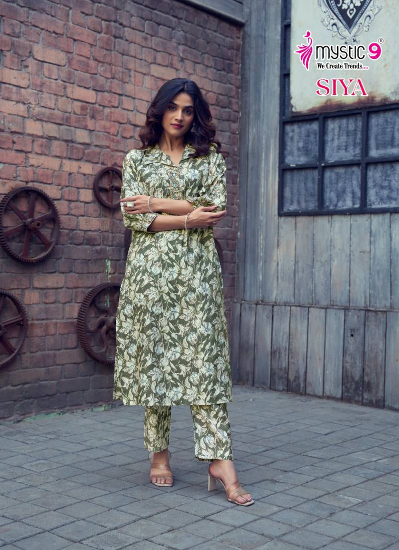 Mystic 9 Siya Vol 1 Roman Silk Kurti With Bottom Collection
