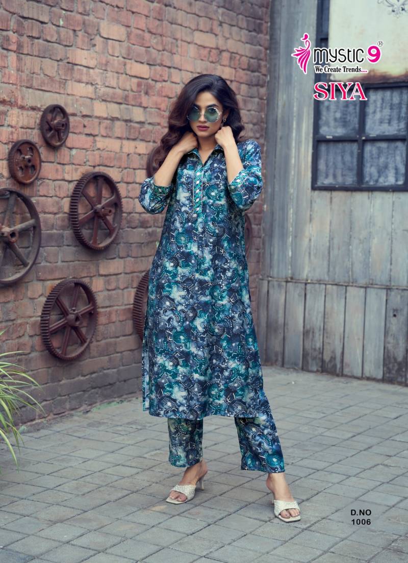 Mystic 9 Siya Vol 1 Roman Silk Kurti With Bottom Collection