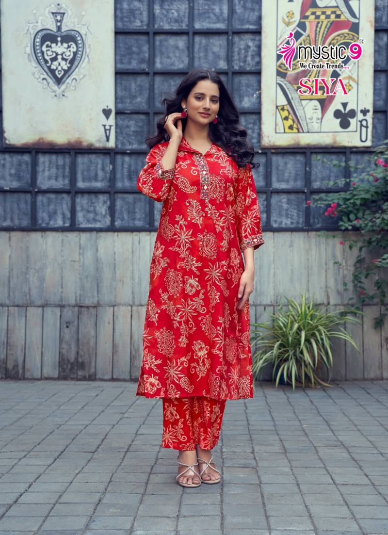Mystic 9 Siya Vol 1 Roman Silk Kurti With Bottom Collection