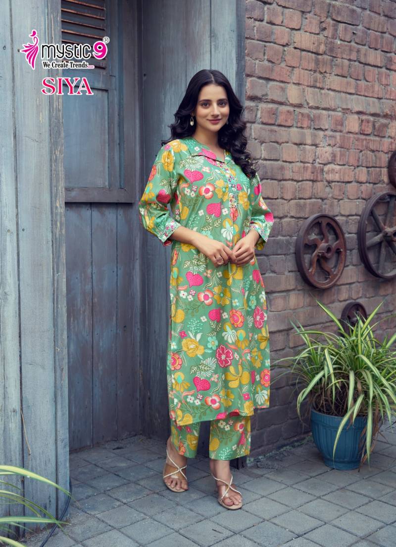 Mystic 9 Siya Vol 1 Roman Silk Kurti With Bottom Collection