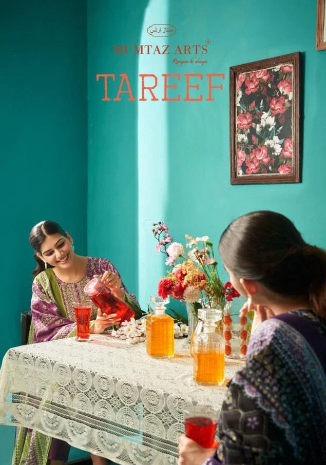 Mumtaz Tareef Jam Satin Digital Printed Dress Material Collection