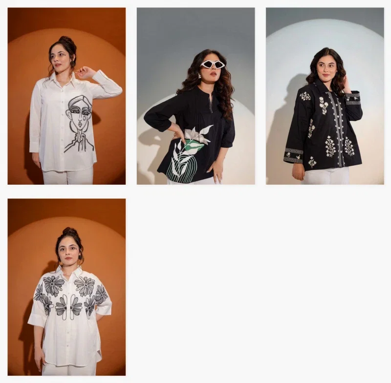 Tanyaa P 193 Stylish Cotton Ladies Tops Collection
