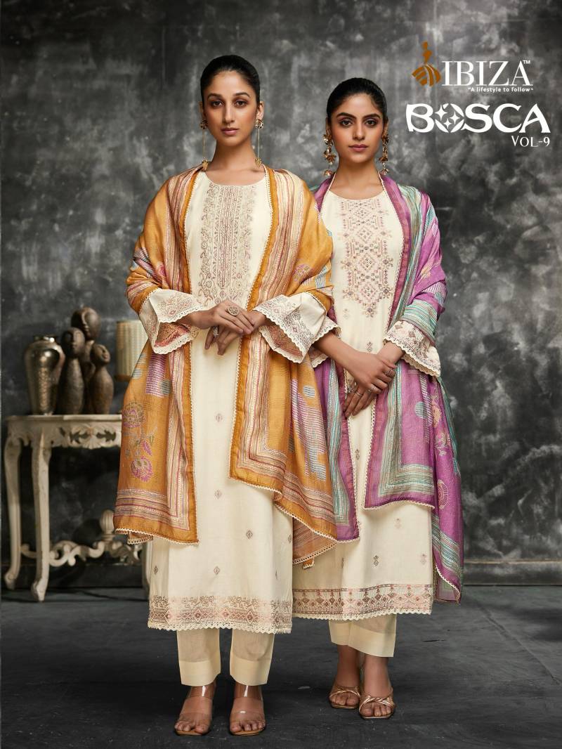 Ibiza Bosca Vol 9 Lawn Cotton Jacquard Salwar Kameez Collection