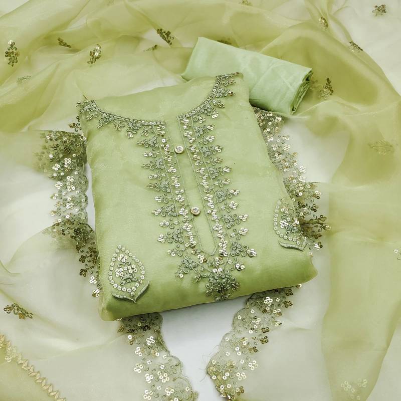 Color Set 9016 Organza Silk Fancy Dress Material Collection