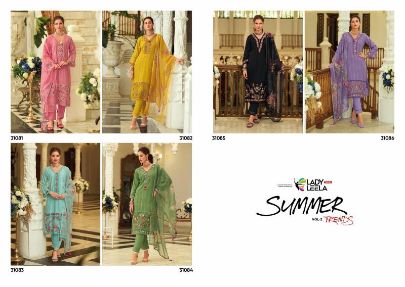 Lady Leela Summer Trends Vol 2 Cotton Kurti Pant With Dupatta Collection