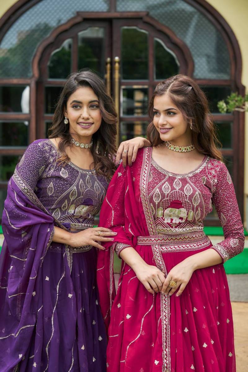 Sn 2302 Designer Faux Georgette Lehenga Choli Collection