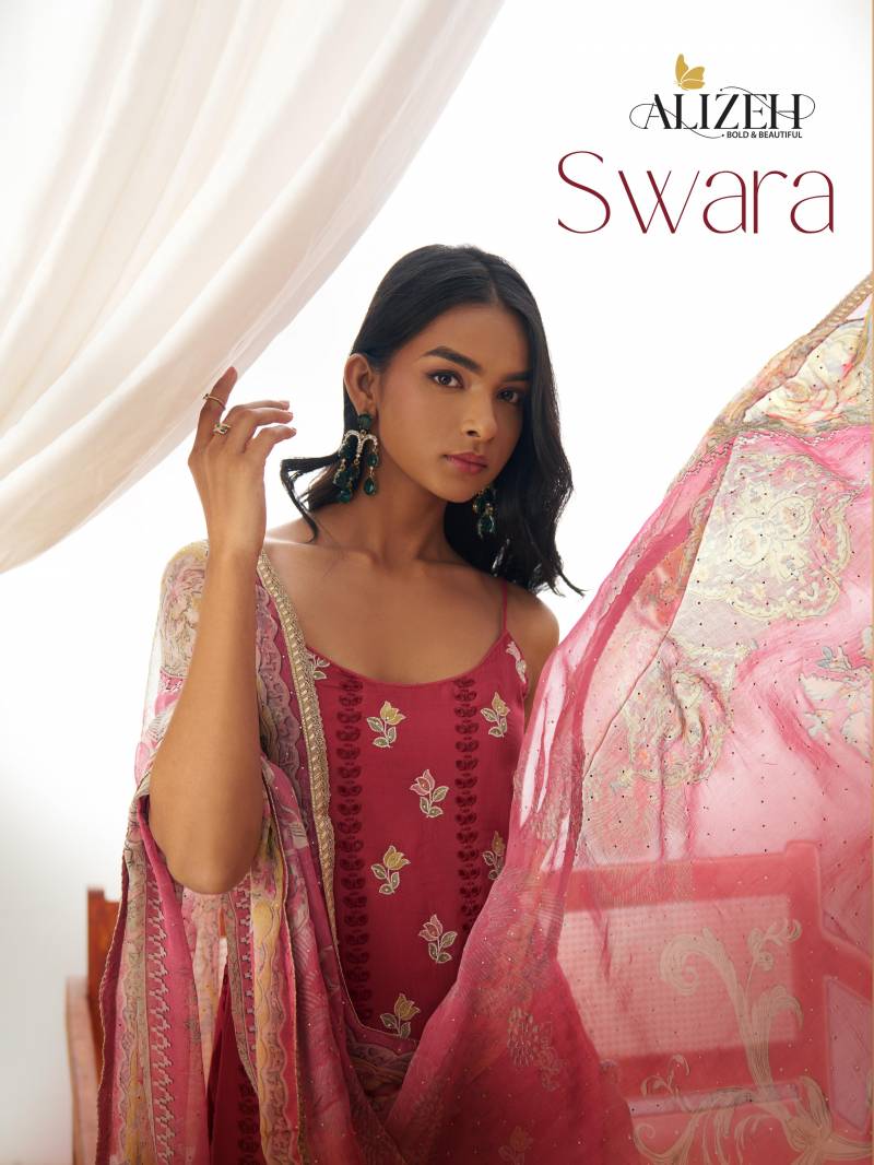 Alizeh Swara Organza Designer Salwar Suit Collection