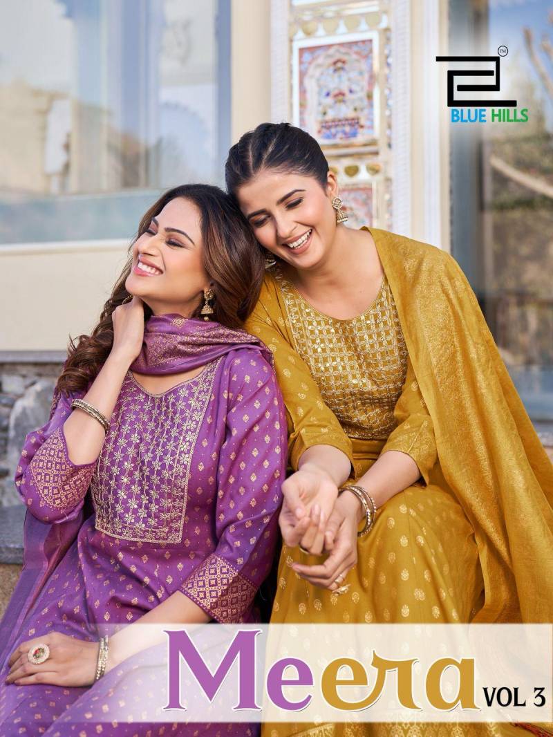 Blue Hills Meera Vol 3 Rayon Embroidered Kurti Bottom With Dupatta