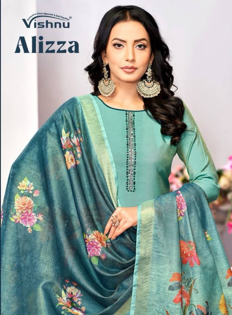 Vishnu Alizza Roman Simmer Fancy Dress Material Collection